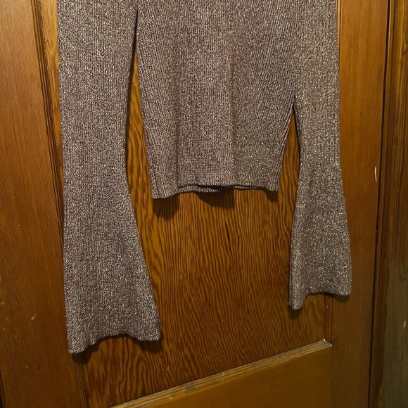 NWOT Altar’d State Women’s Macy Metallic Top Wine Tasting XL - Picture 3 of 5